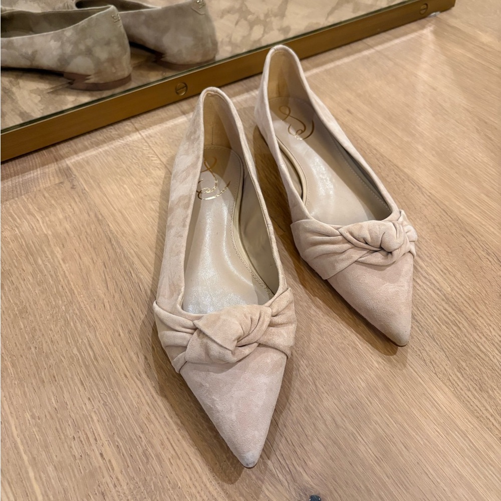 Sam Edelman Cream Pointed Flats